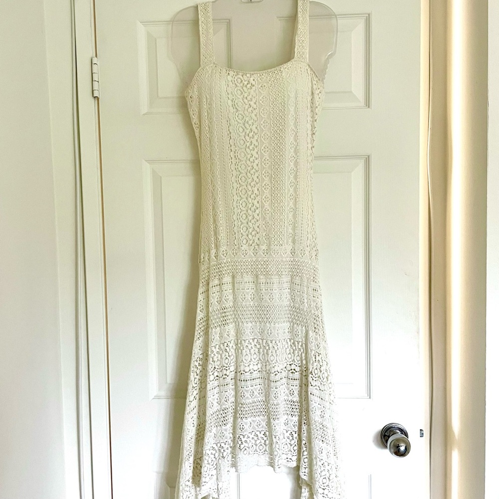 Zara Trafaluc Crochet Asymmetrical Dress